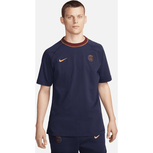 nike maglia da calcio a manica corta  paris saint-germain travel – uomo - blu