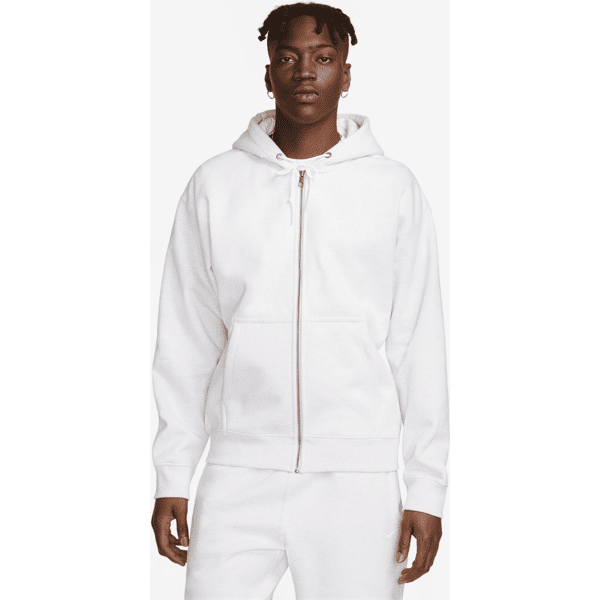 nike felpa con cappuccio e zip a tutta lunghezza  solo swoosh – uomo - marrone