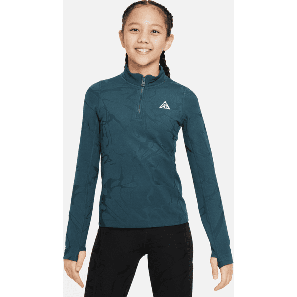 nike maglia a manica lunga con zip a 1/4  acg therma-fit – ragazza - verde