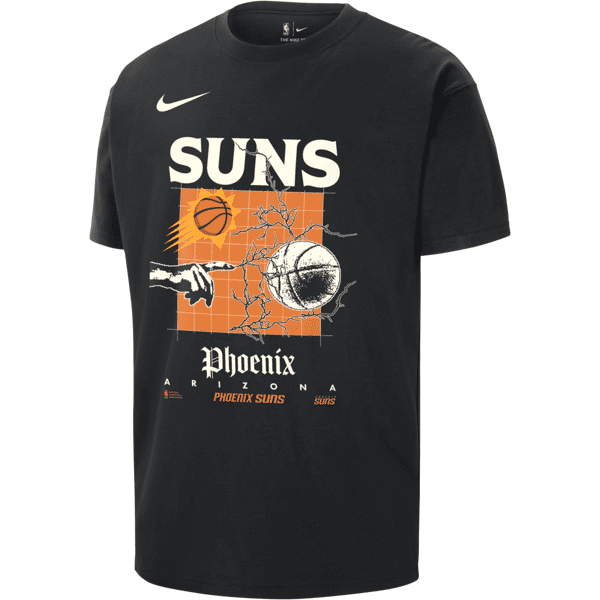 nike t-shirt max90 phoenix suns courtside  nba – uomo - nero