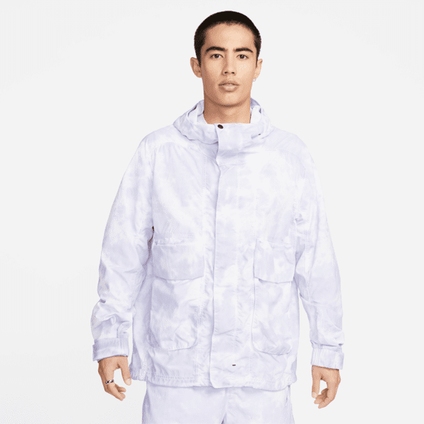 nike giacca in tessuto con cappuccio  sportswear tech pack - uomo - viola