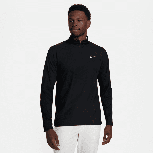 nike maglia da golf con zip a metà lunghezza dri-fit adv  tour – uomo - nero