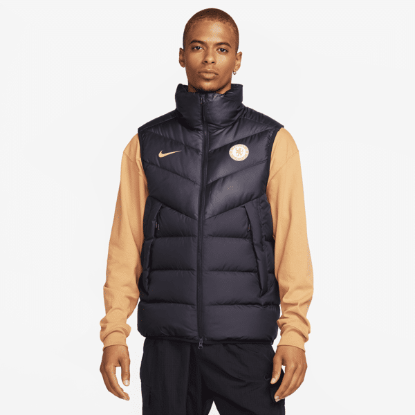 nike smanicato da calcio in piumino  chelsea fc windrunner – uomo - blu