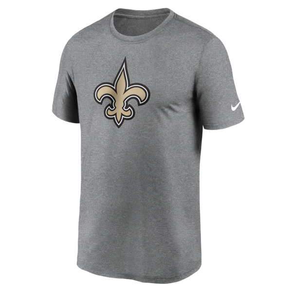 nike t-shirt  dri-fit logo legend (nfl new orleans saints) - uomo - grigio