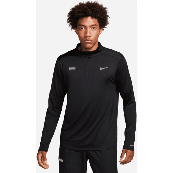 nike maglia da running con zip a metà lunghezza dri-fit  flash – uomo - nero