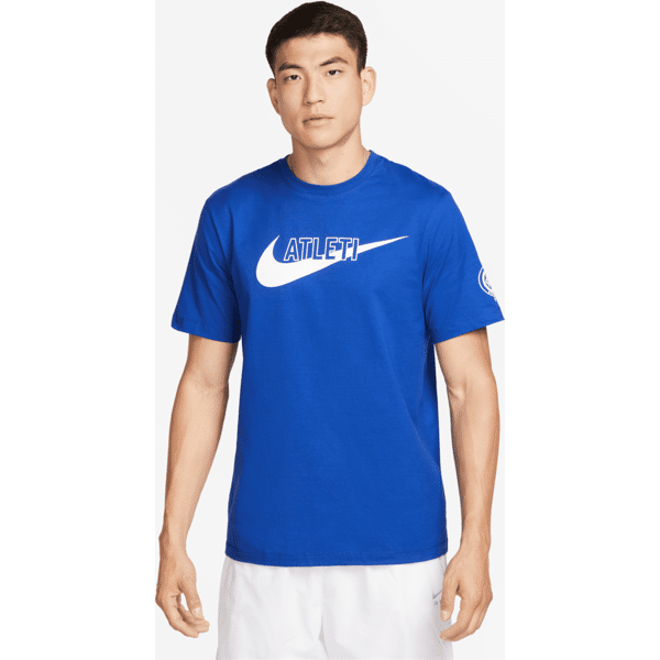 nike t-shirt  atlético madrid swoosh – uomo - blu