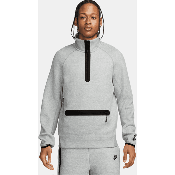 nike felpa con zip a metà lunghezza  sportswear tech fleece – uomo - grigio