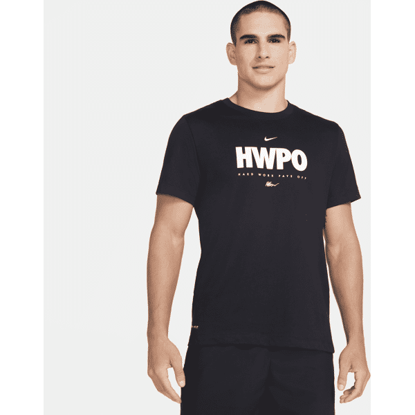 nike t-shirt da training  dri-fit hwpo - uomo - nero