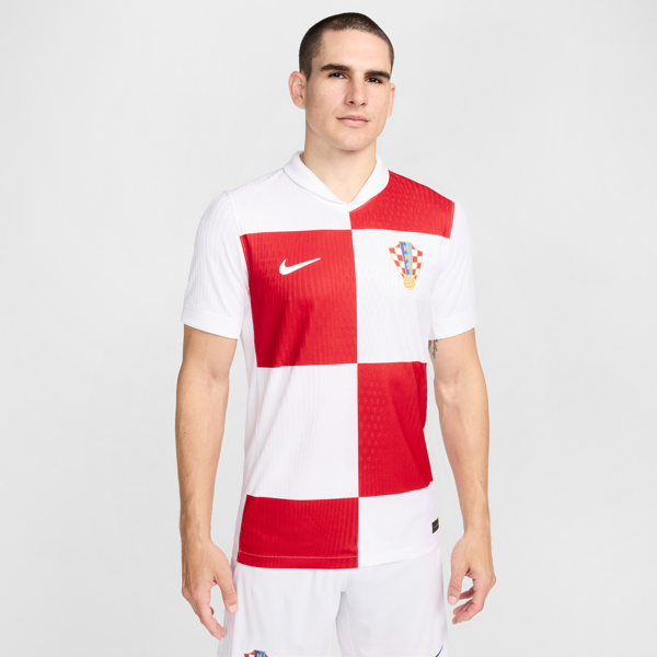 nike maglia da calcio authentic a manica corta  dri-fit adv croazia 2024/25 match da uomo – home - bianco