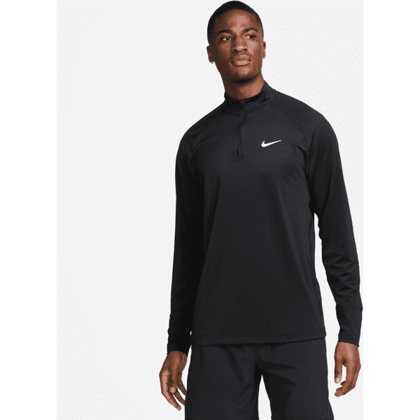 nike maglia da fitness con zip a 1/4 dri-fit  ready – uomo - nero