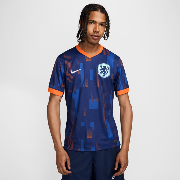 nike maglia da calcio replica  dri-fit olanda (squadra maschile) 2024/25 stadium da uomo – away - blu