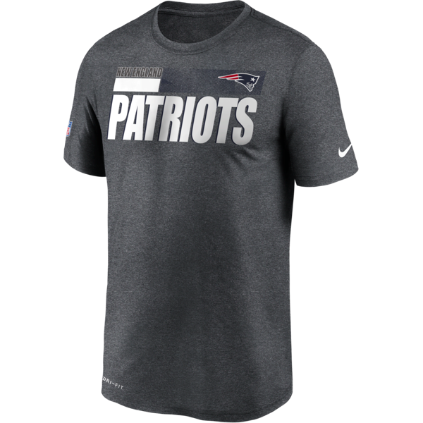 nike t-shirt  legend sideline (nfl patriots) - uomo - grigio