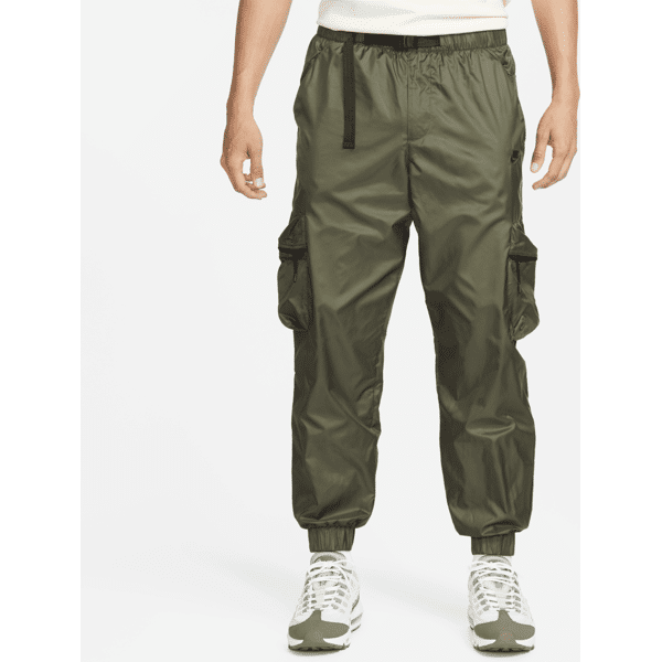 nike pantaloni in tessuto con fodera  tech – uomo - verde