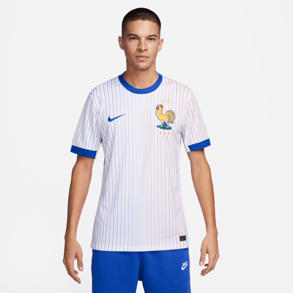 nike maglia da calcio replica  dri-fit fff (squadra maschile) 2024/25 stadium da uomo – away - bianco