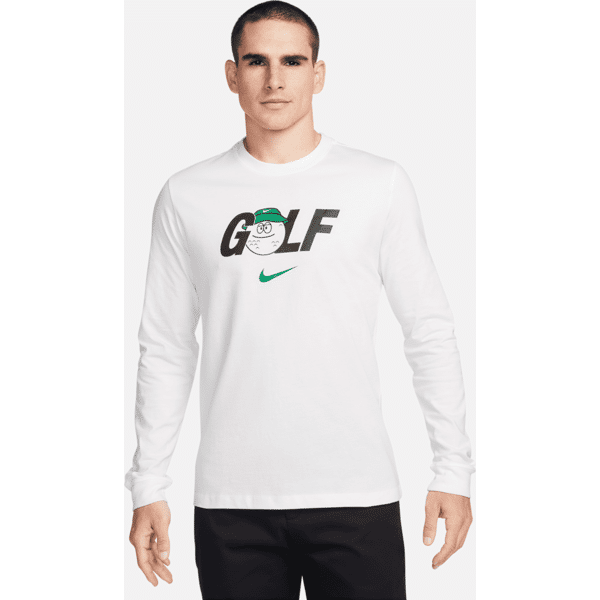 nike t-shirt da golf a manica lunga  – uomo - bianco