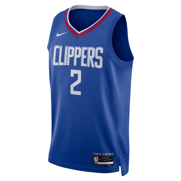 nike maglia la clippers icon edition 2022/23 swingman  dri-fit nba – uomo - blu