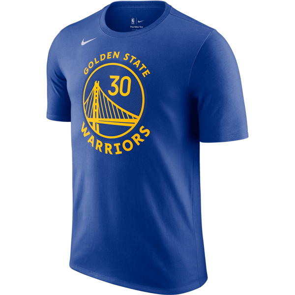 nike t-shirt golden state warriors  nba - uomo - blu