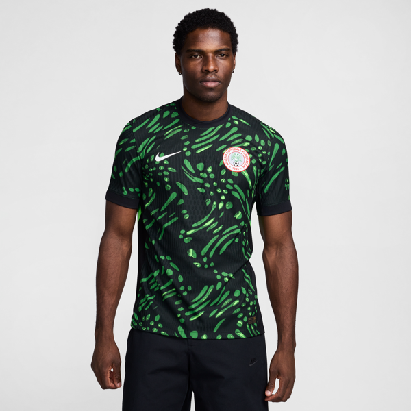 nike maglia da calcio authentic  dri-fit adv nigeria 2024 match da uomo – away - nero