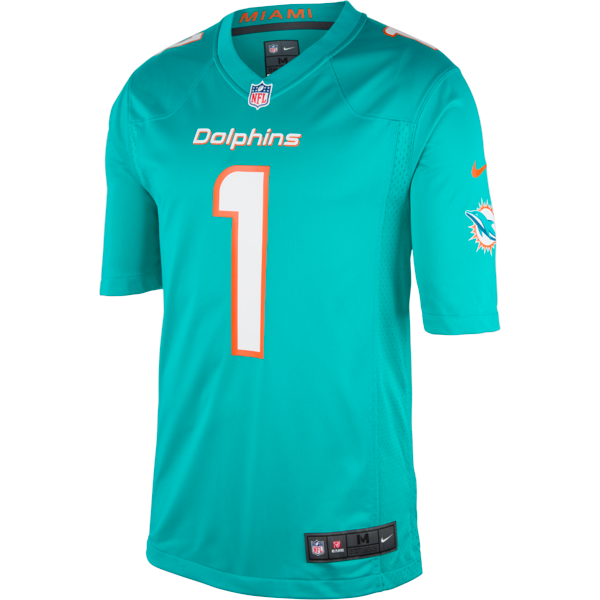 nike maglia da football americano miami dolphins (tua tagovailoa) game nfl - uomo - verde