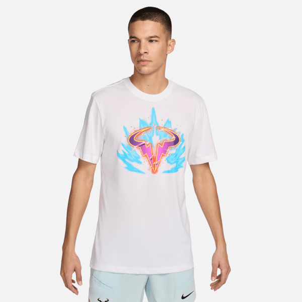 nike t-shirt da tennis court dri-fit rafa – uomo - bianco