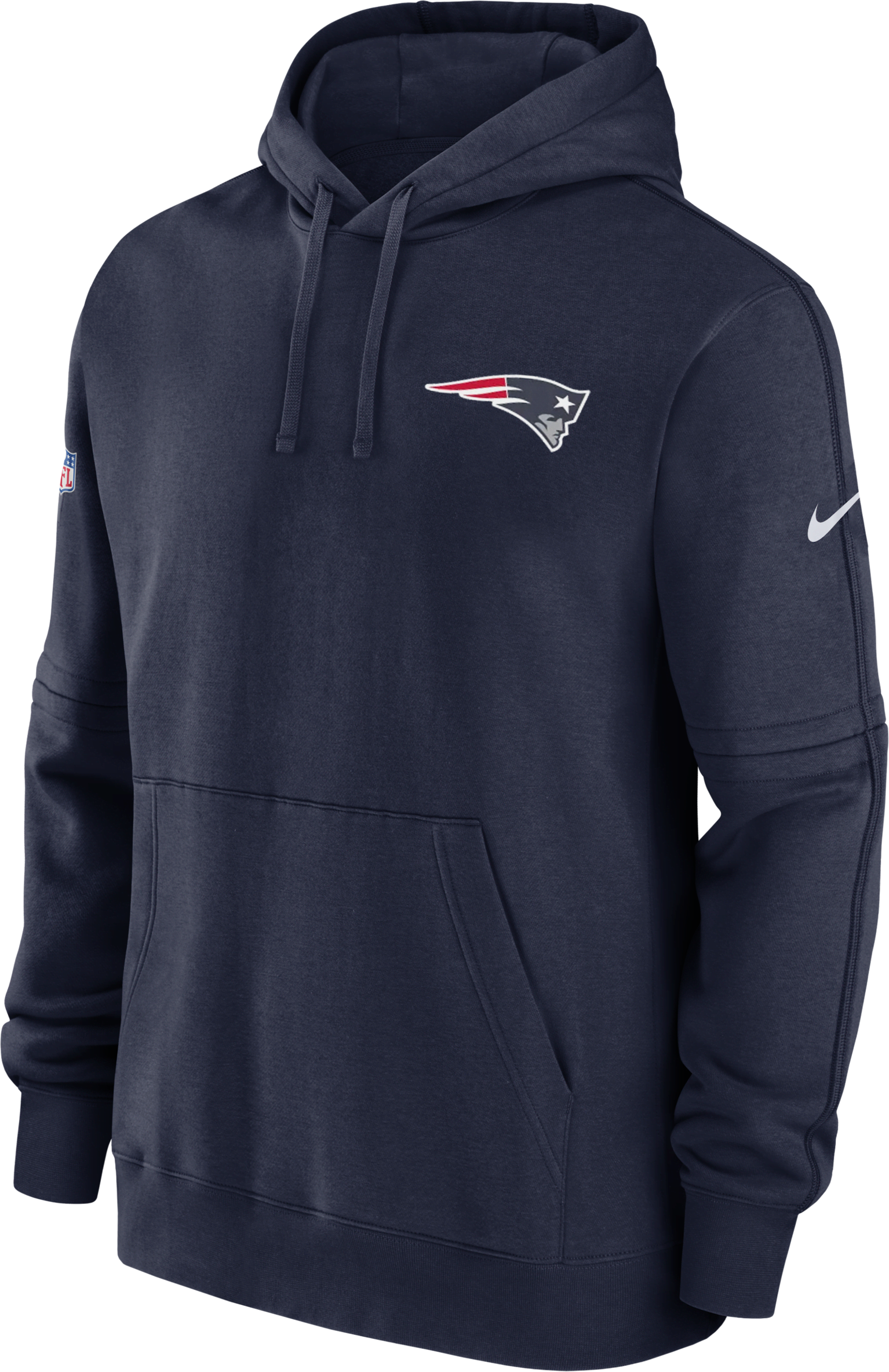 nike felpa pullover con cappuccio new england patriots sideline club  nfl – uomo - blu