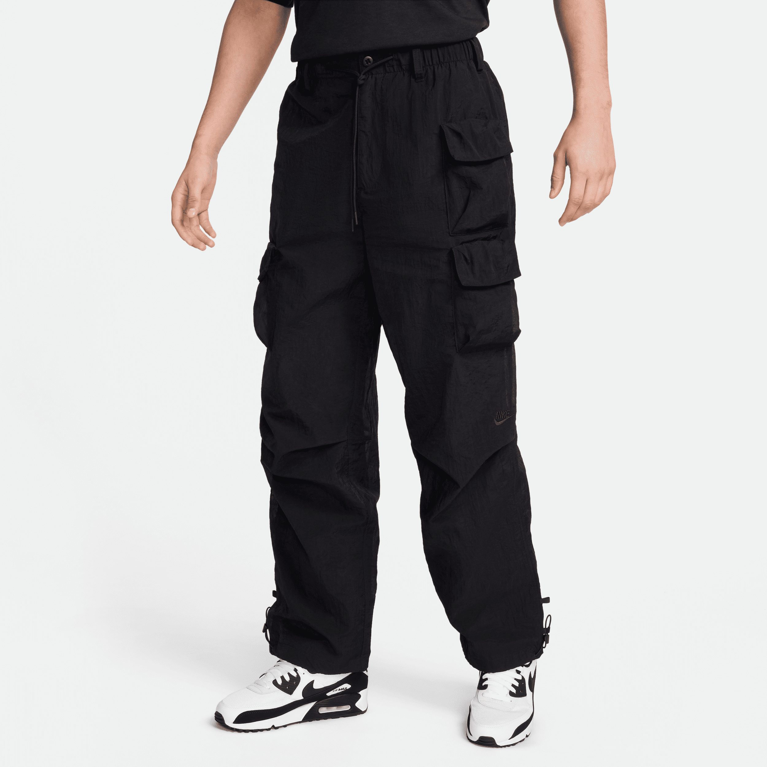 nike pantaloni con fodera in tessuto  sportswear tech pack – uomo - nero