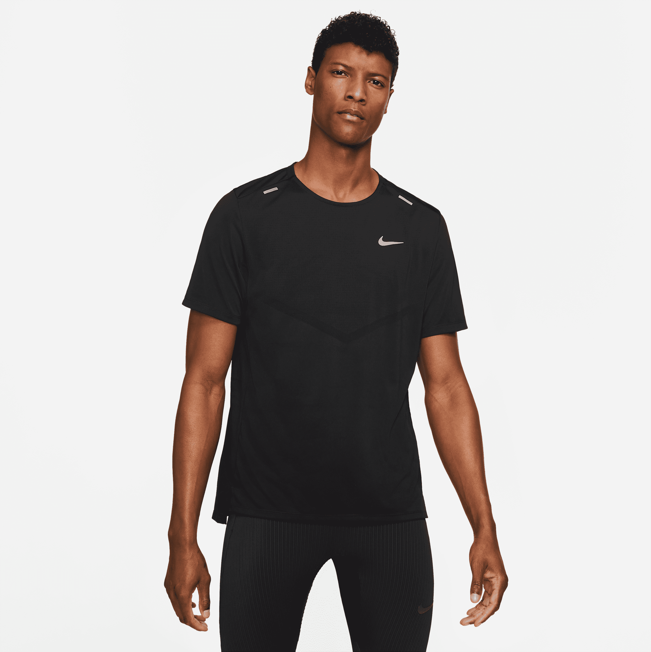 nike maglia da running dri-fit a manica corta  rise 365 – uomo - nero