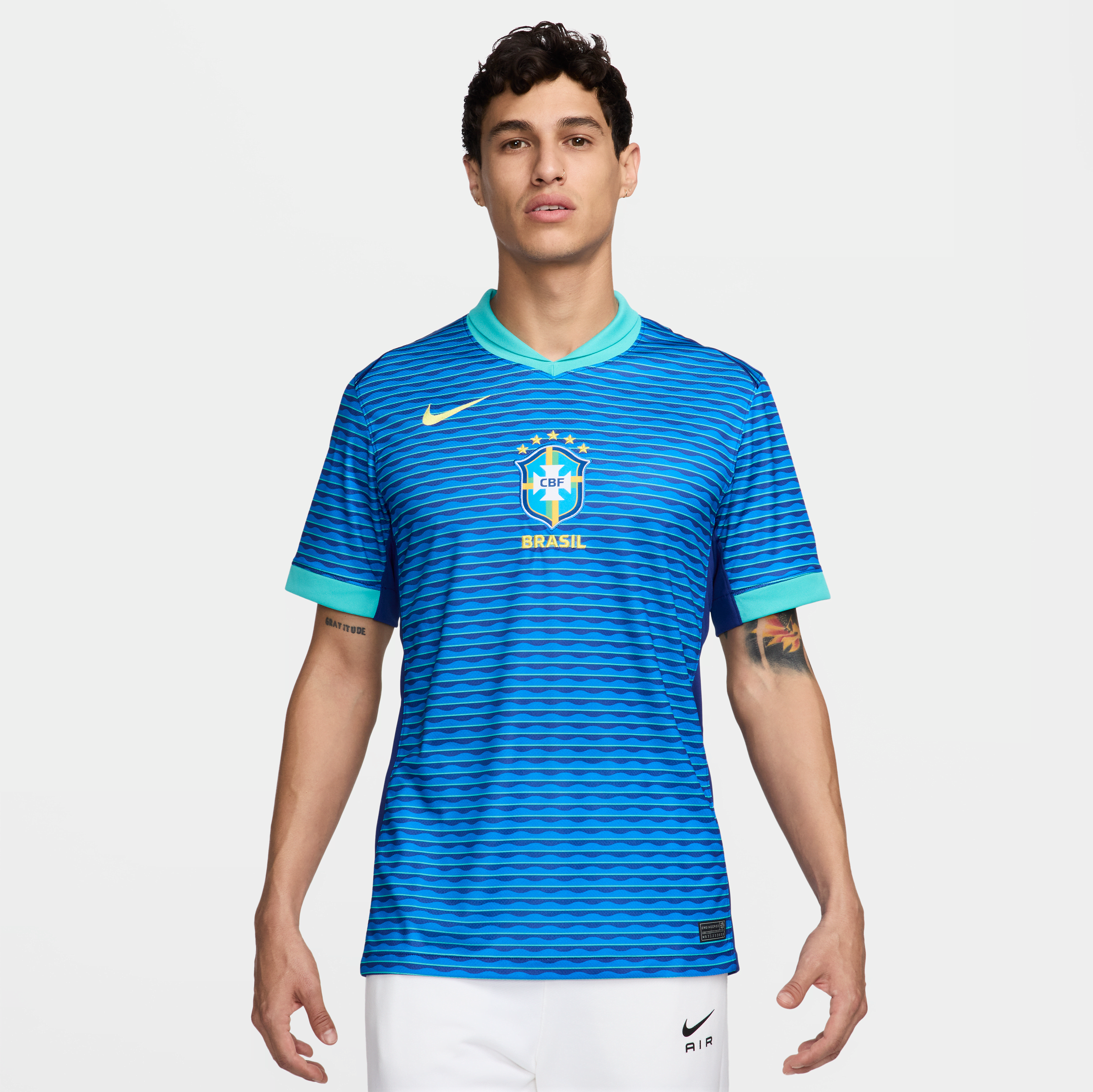 nike maglia da calcio replica  dri-fit brasile 2024 stadium da uomo – away - blu