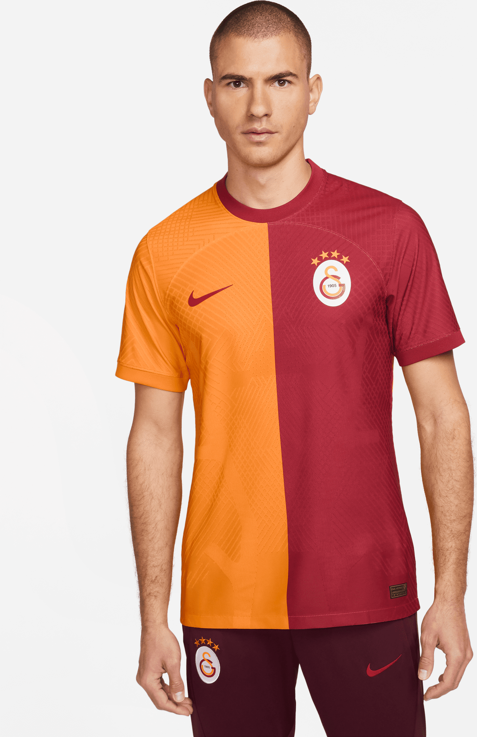 nike maglia da calcio a manica corta  dri-fit adv galatasaray 2023/24 match da uomo – home - arancione