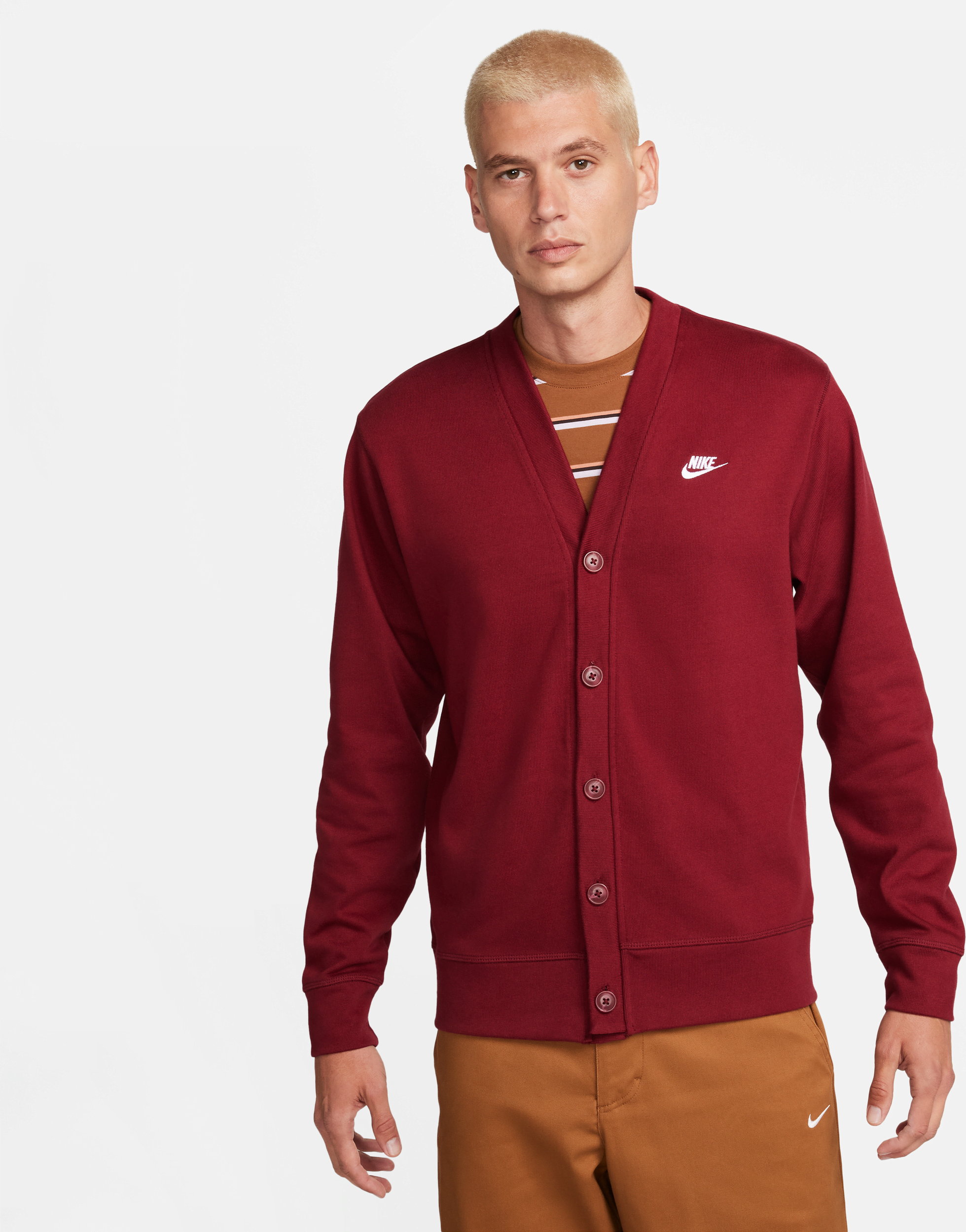 nike cardigan fairway in maglia  club – uomo - rosso