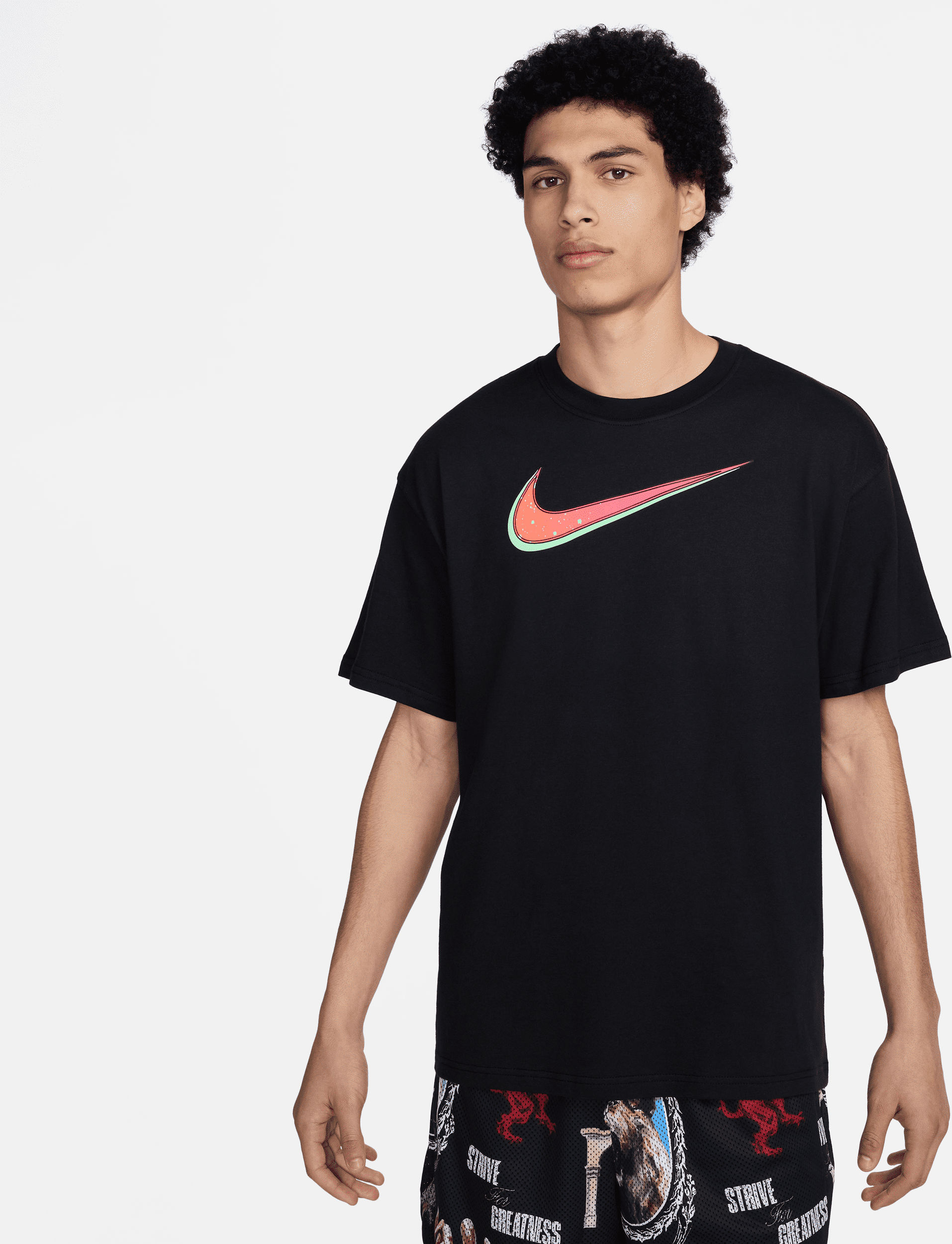 nike t-shirt da basket m90 lebron – uomo - nero