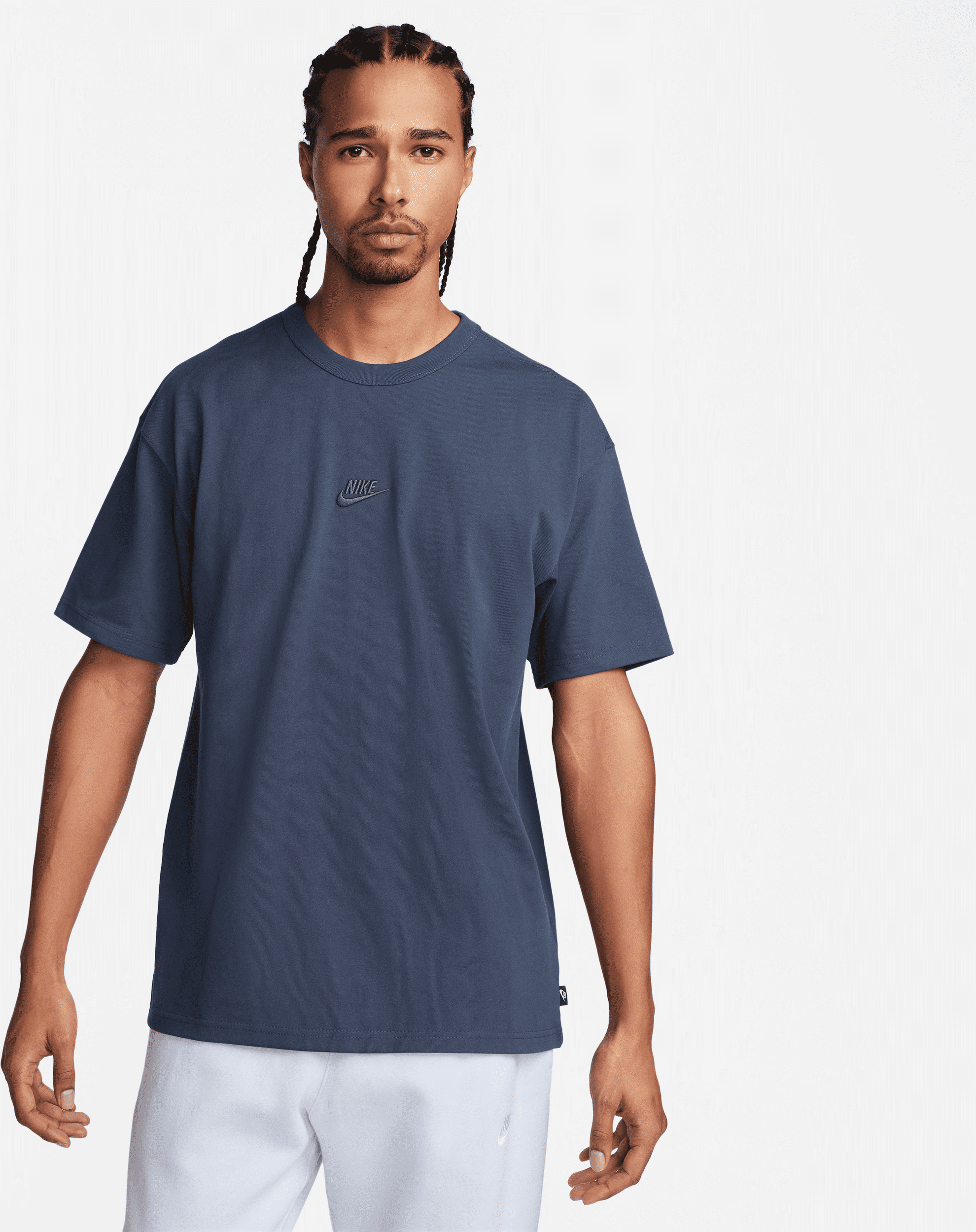 nike t-shirt  sportswear premium essentials - uomo - blu