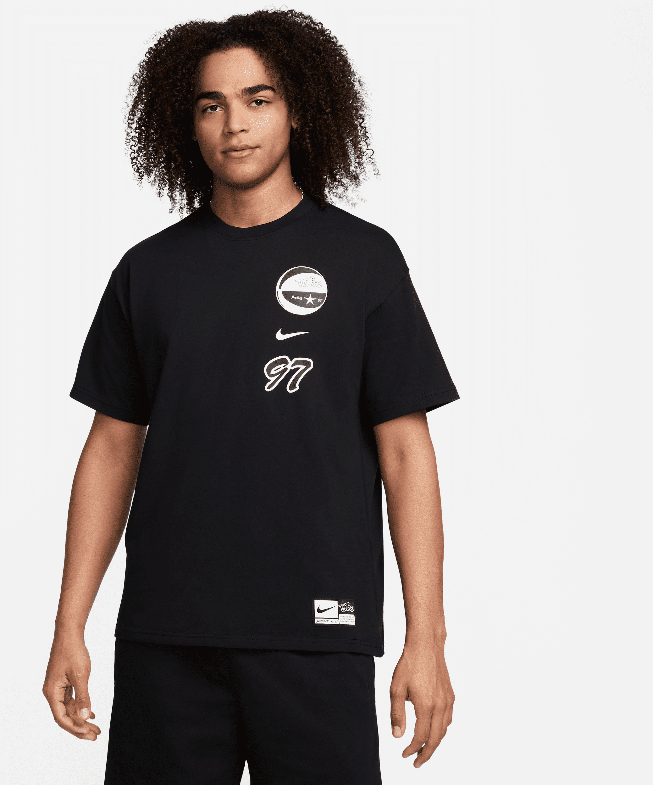 nike t-shirt da basket max90  – uomo - nero