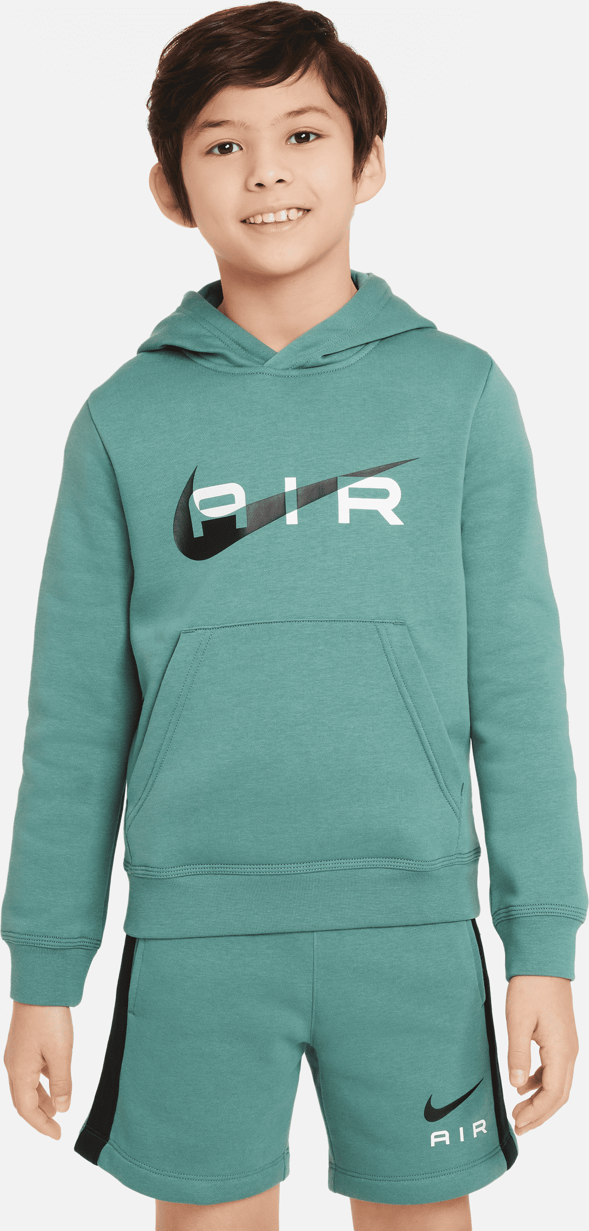 nike felpa pullover in fleece con cappuccio  air – ragazzo/a - verde