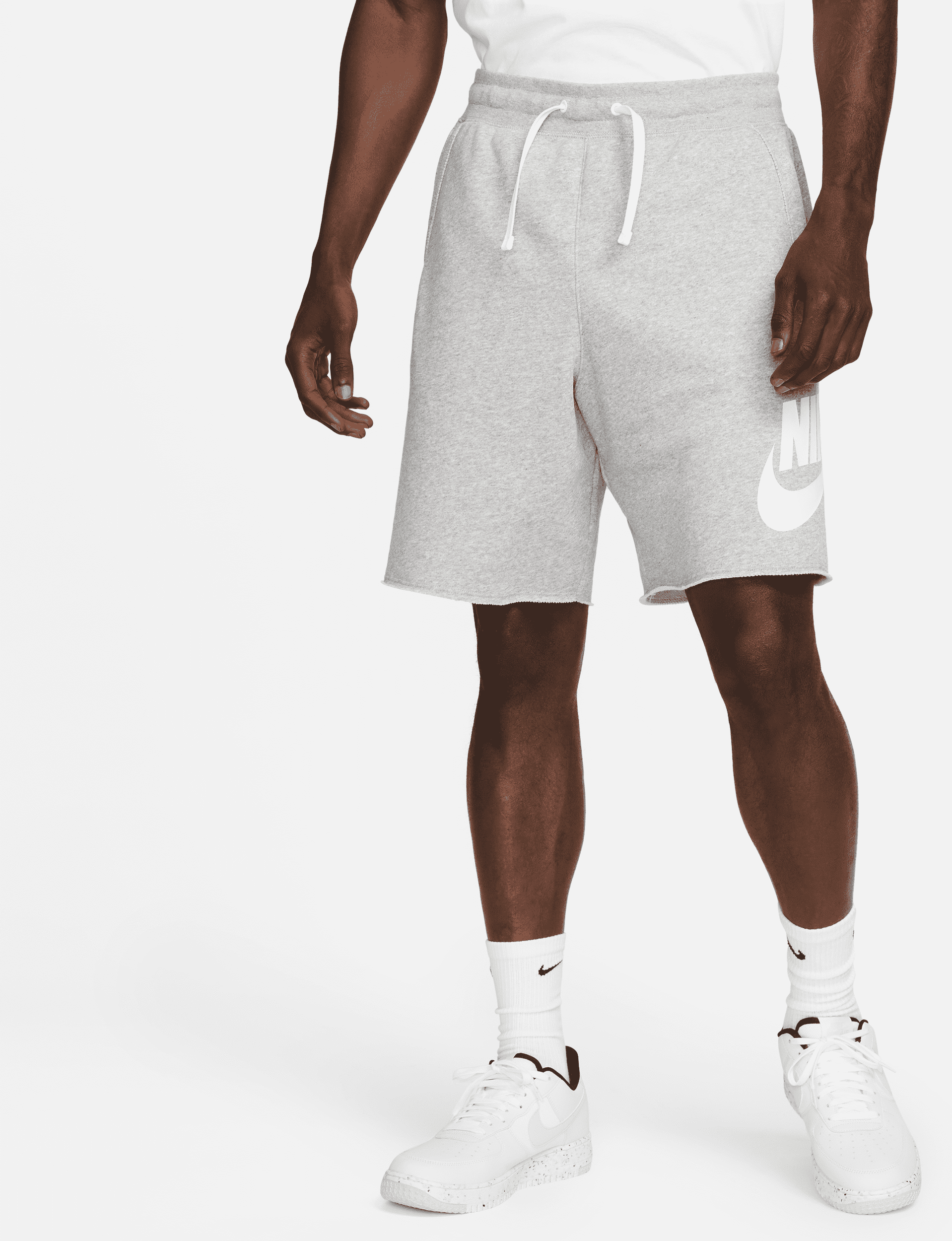 nike shorts in french terry  club alumni – uomo - grigio