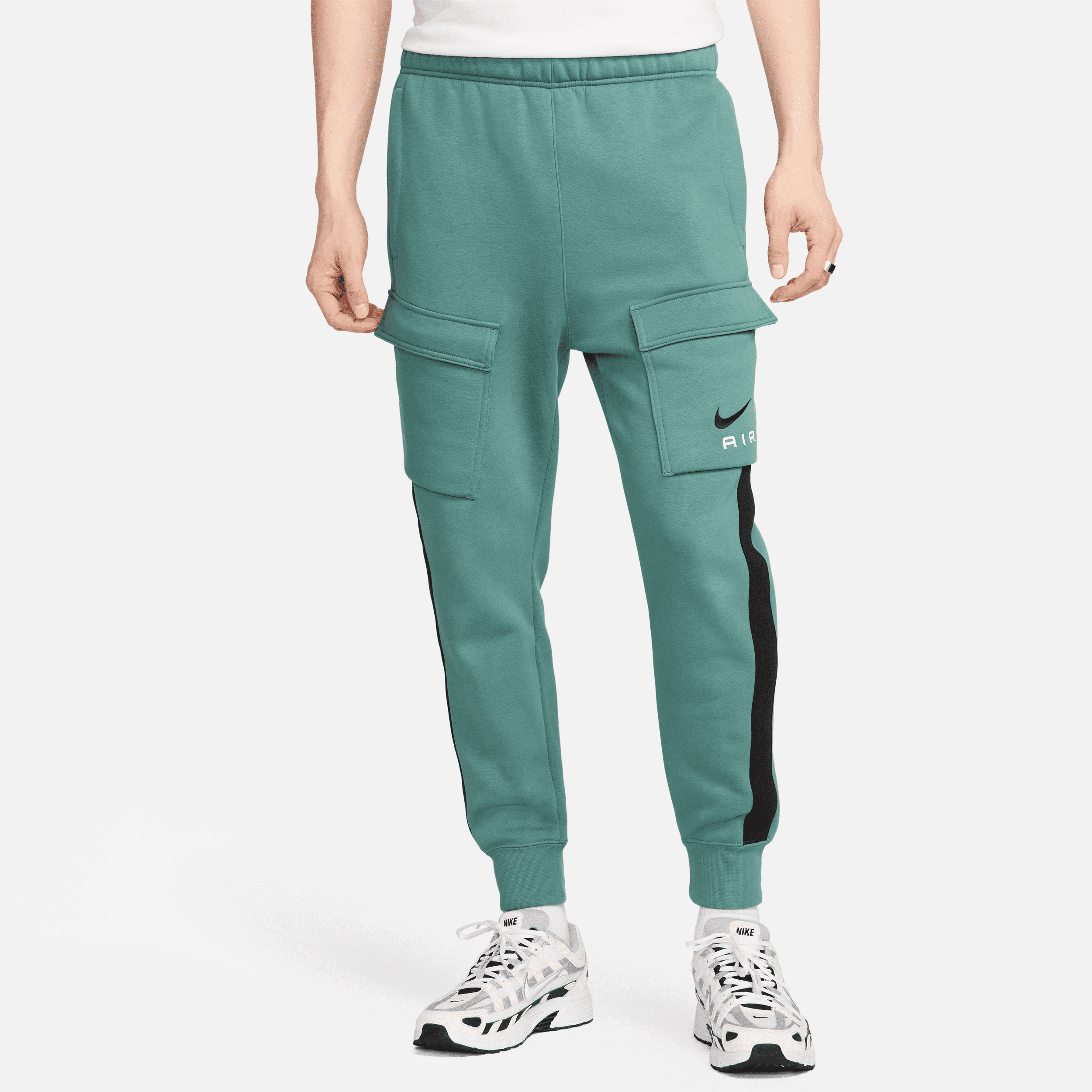 nike pantaloni cargo in fleece  air – uomo - verde