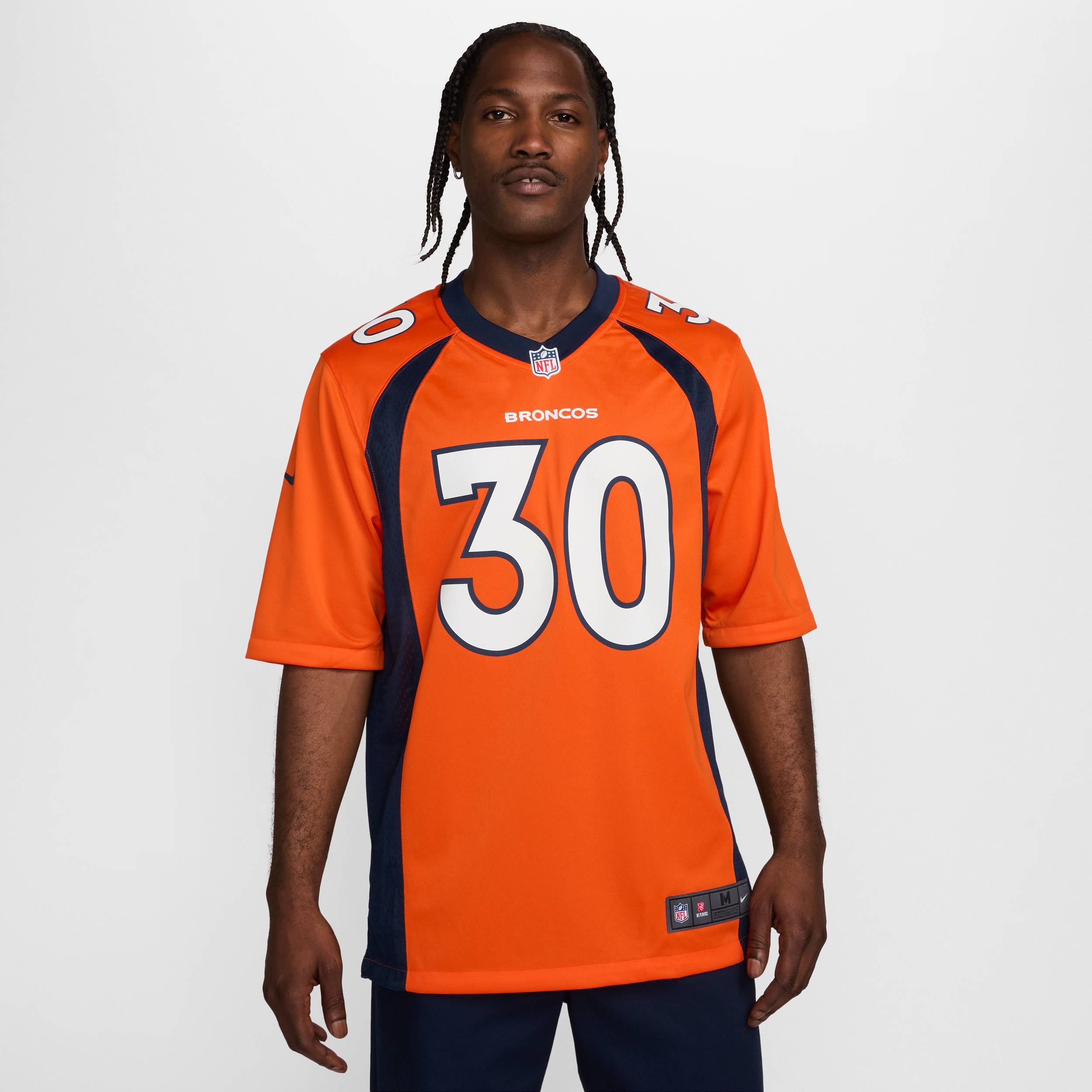 nike maglia da football americano denver broncos (phillip lindsay) game nfl – uomo - arancione