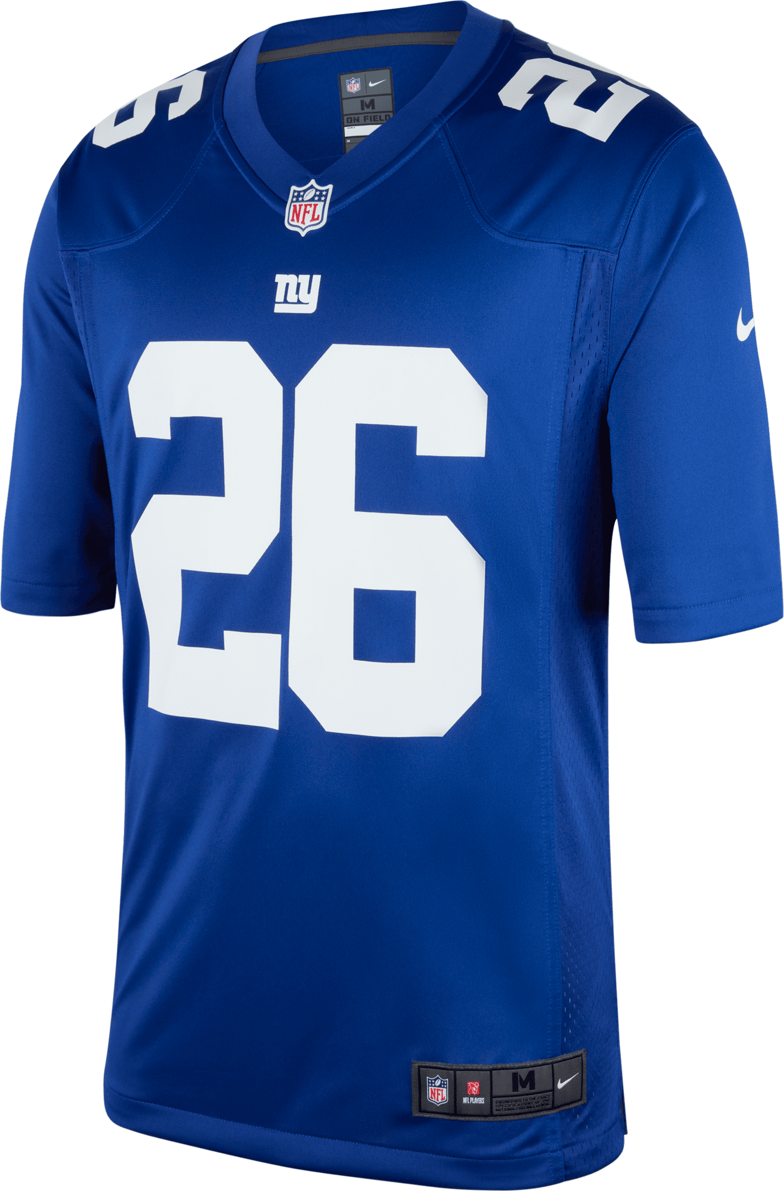 nike maglia da football americano new york giants (saquon barkley) game nfl – uomo - blu