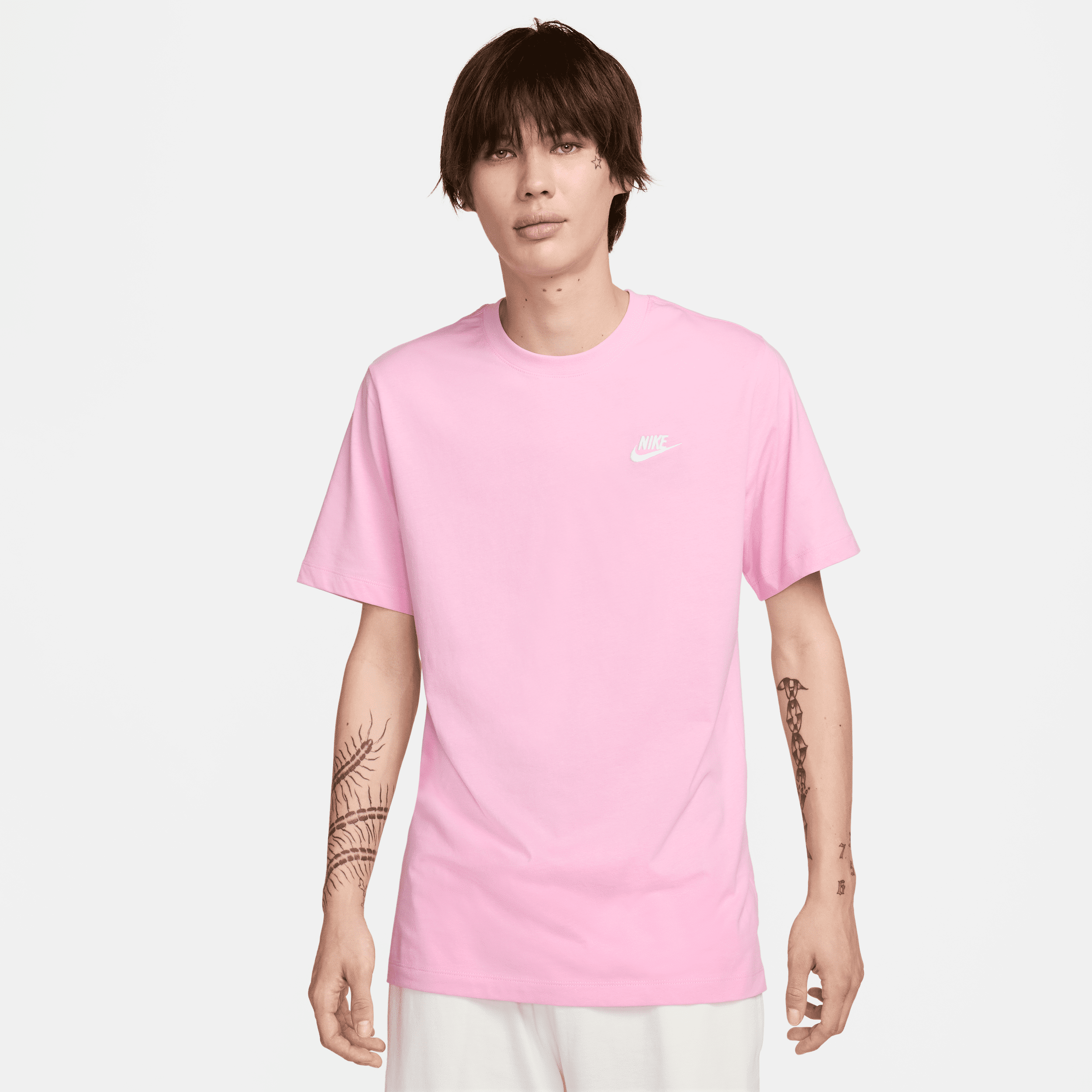 nike t-shirt  sportswear club – uomo - rosa