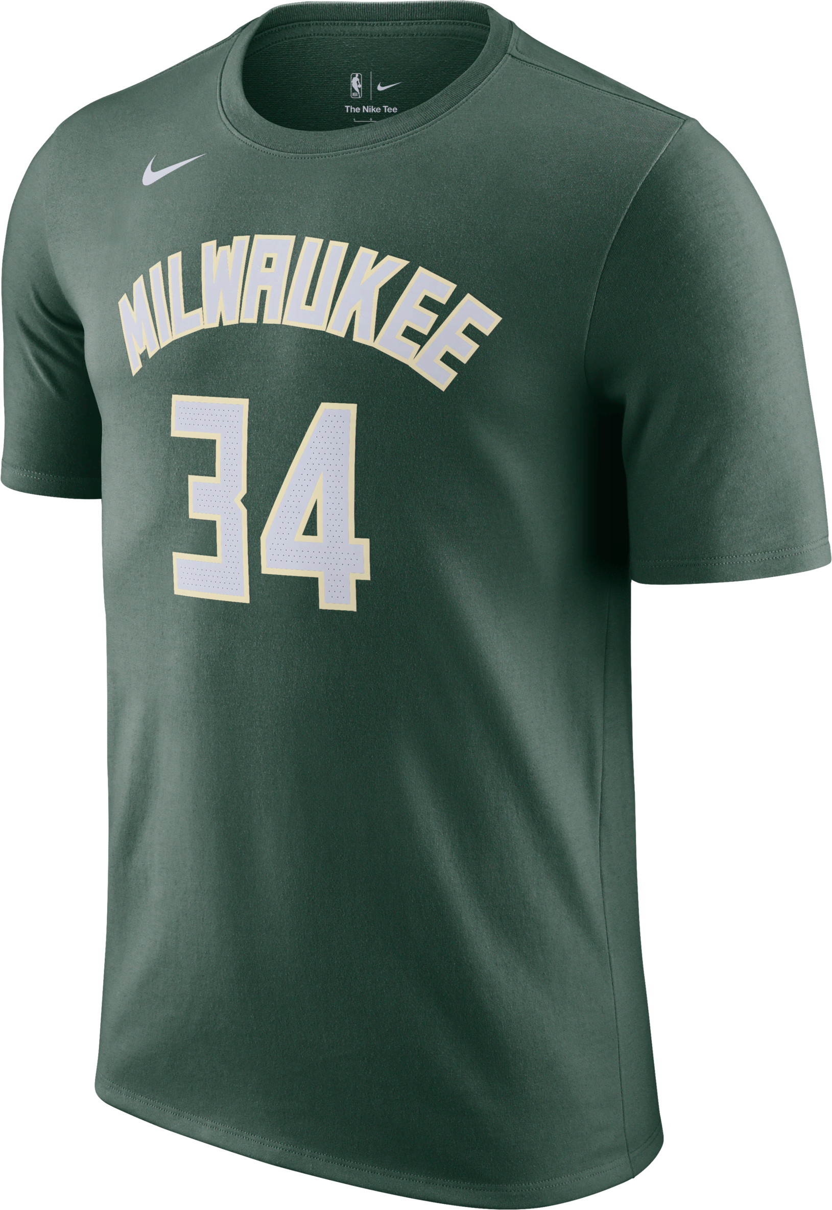 nike t-shirt milwaukee bucks  nba - uomo - verde