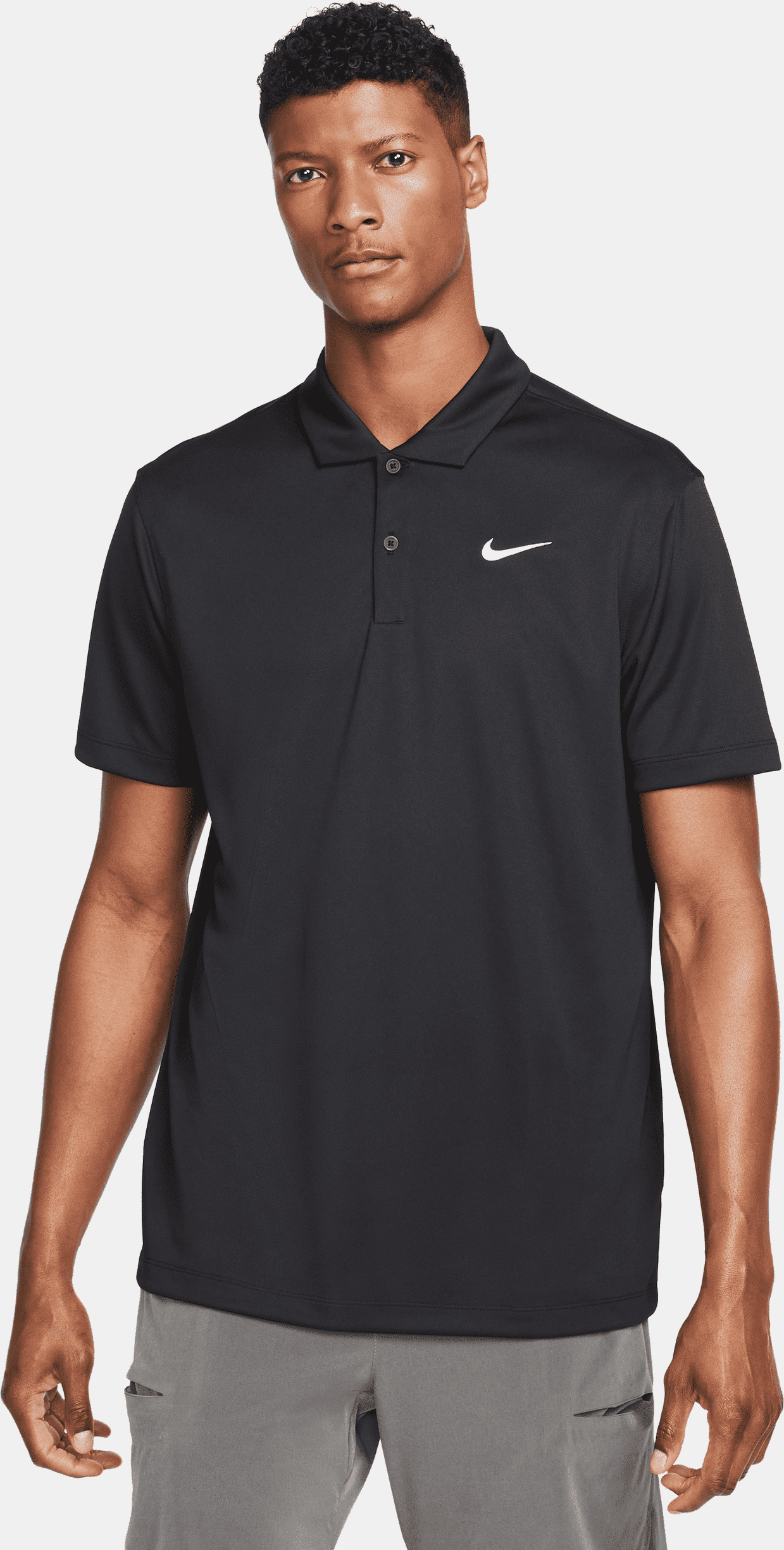 nike polo da tennis court dri-fit - uomo - nero