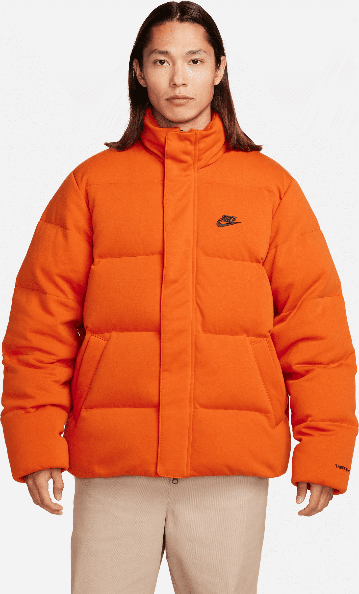 nike giacca puffer oversize  sportswear tech – uomo - arancione