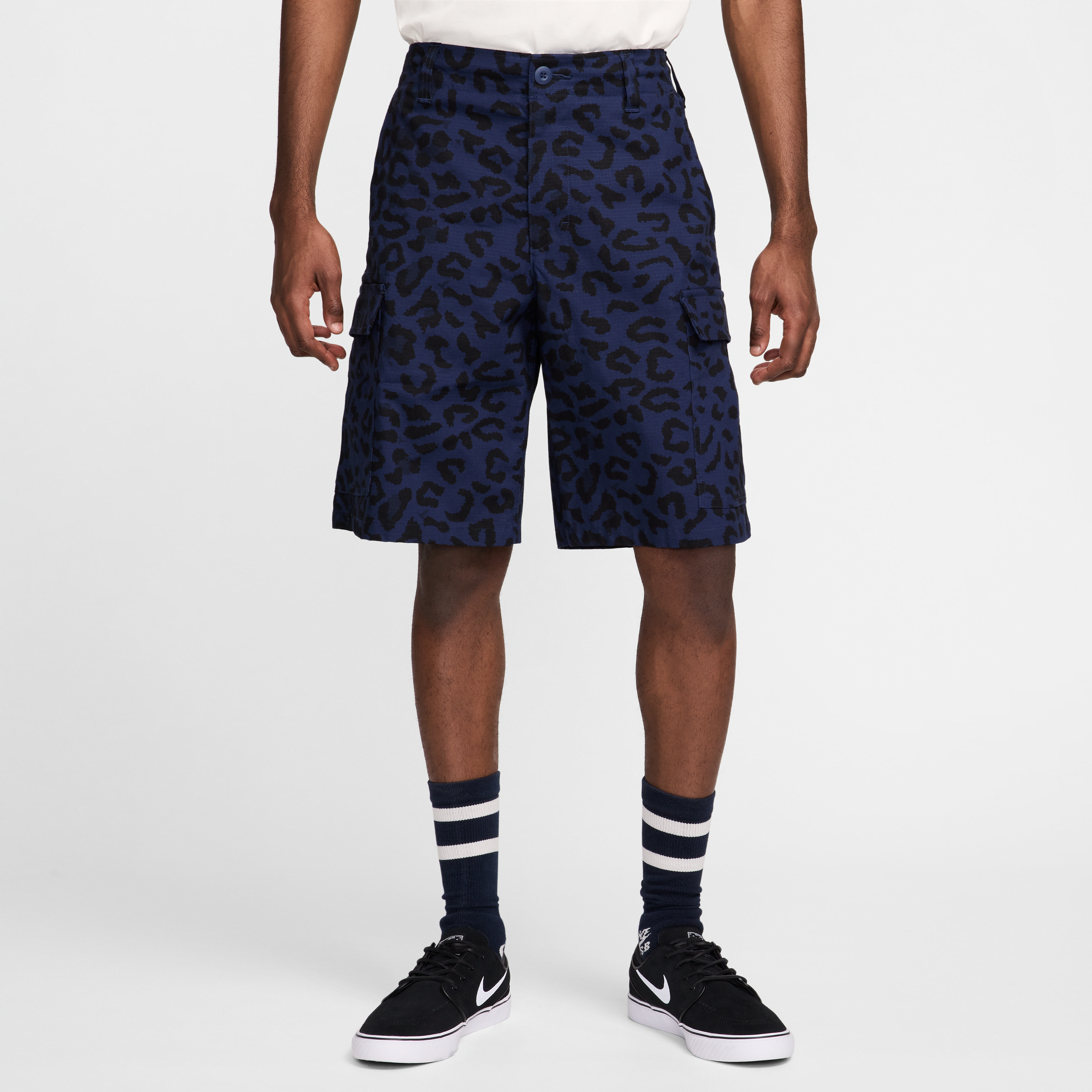 nike shorts con stampa all-over  sb kearny – uomo - blu