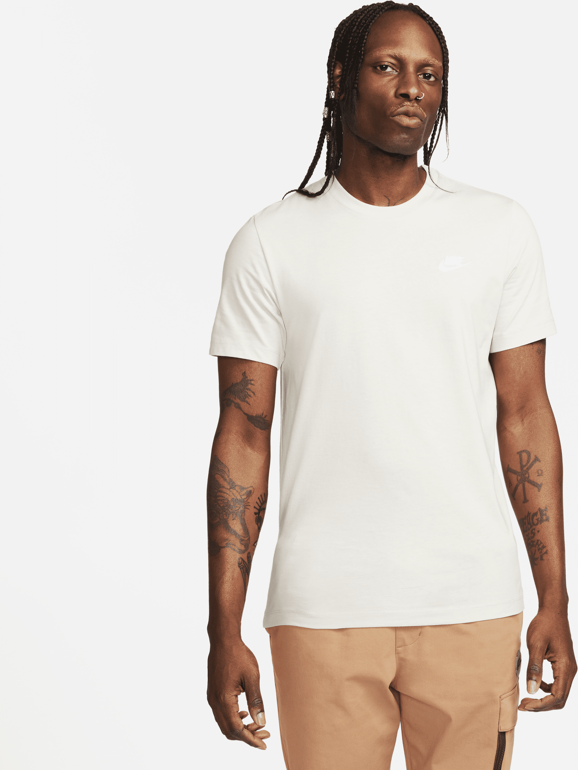 nike t-shirt  sportswear club – uomo - grigio