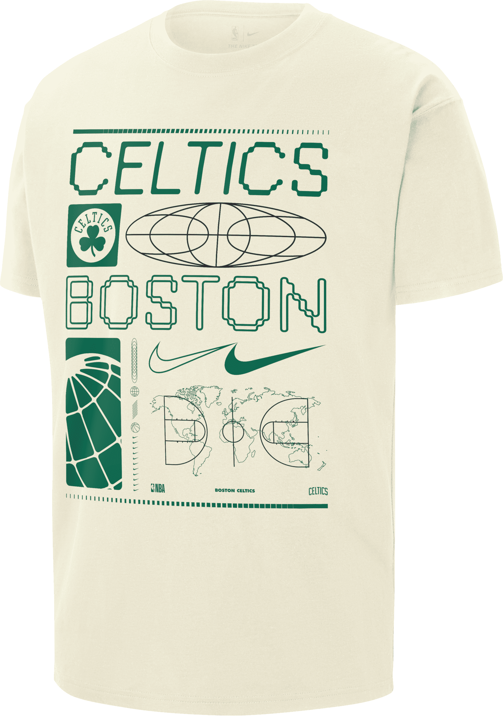 nike t-shirt max90 boston celtics  nba – uomo - bianco