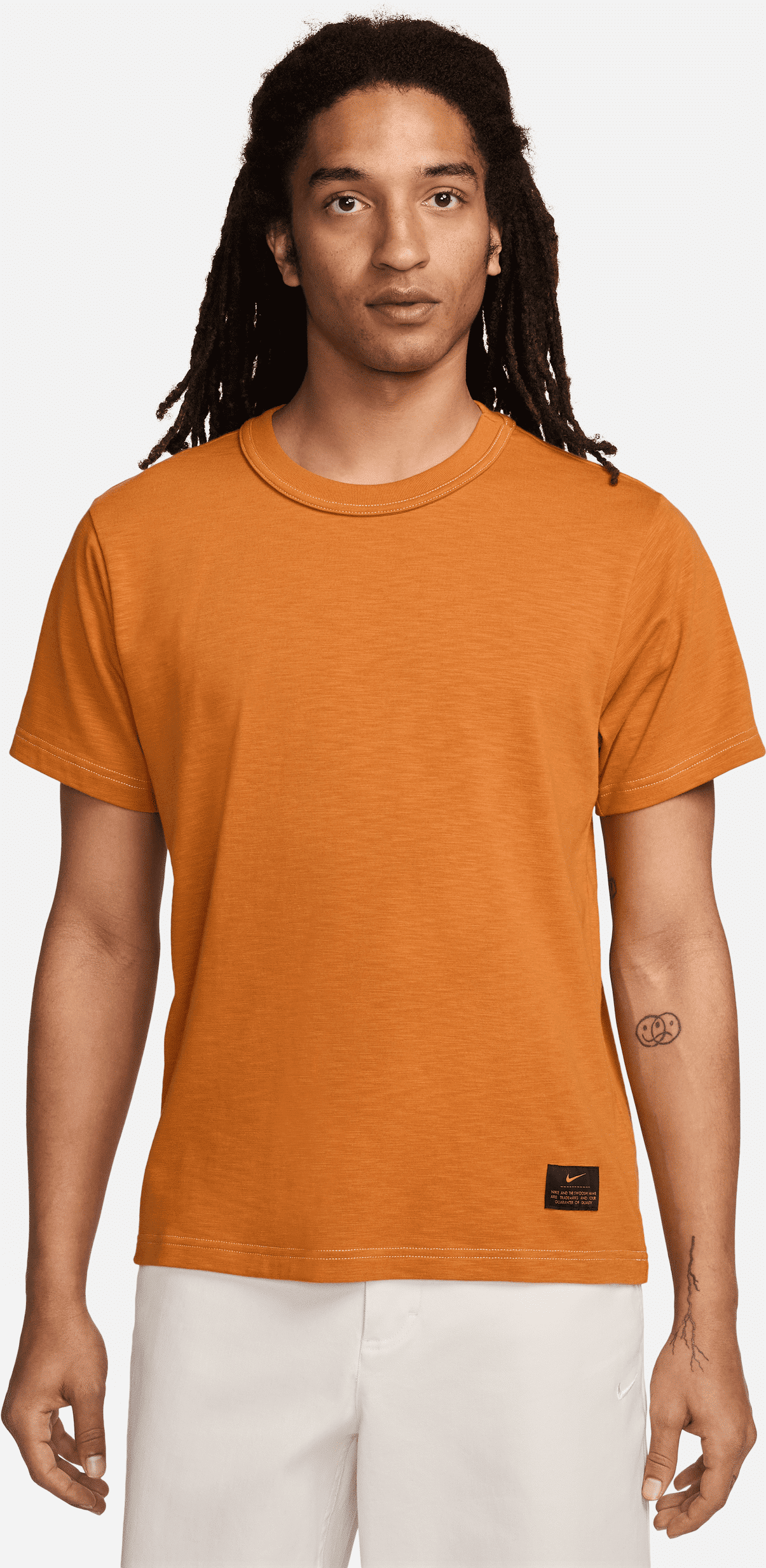 nike maglia a manica corta  life – uomo - arancione