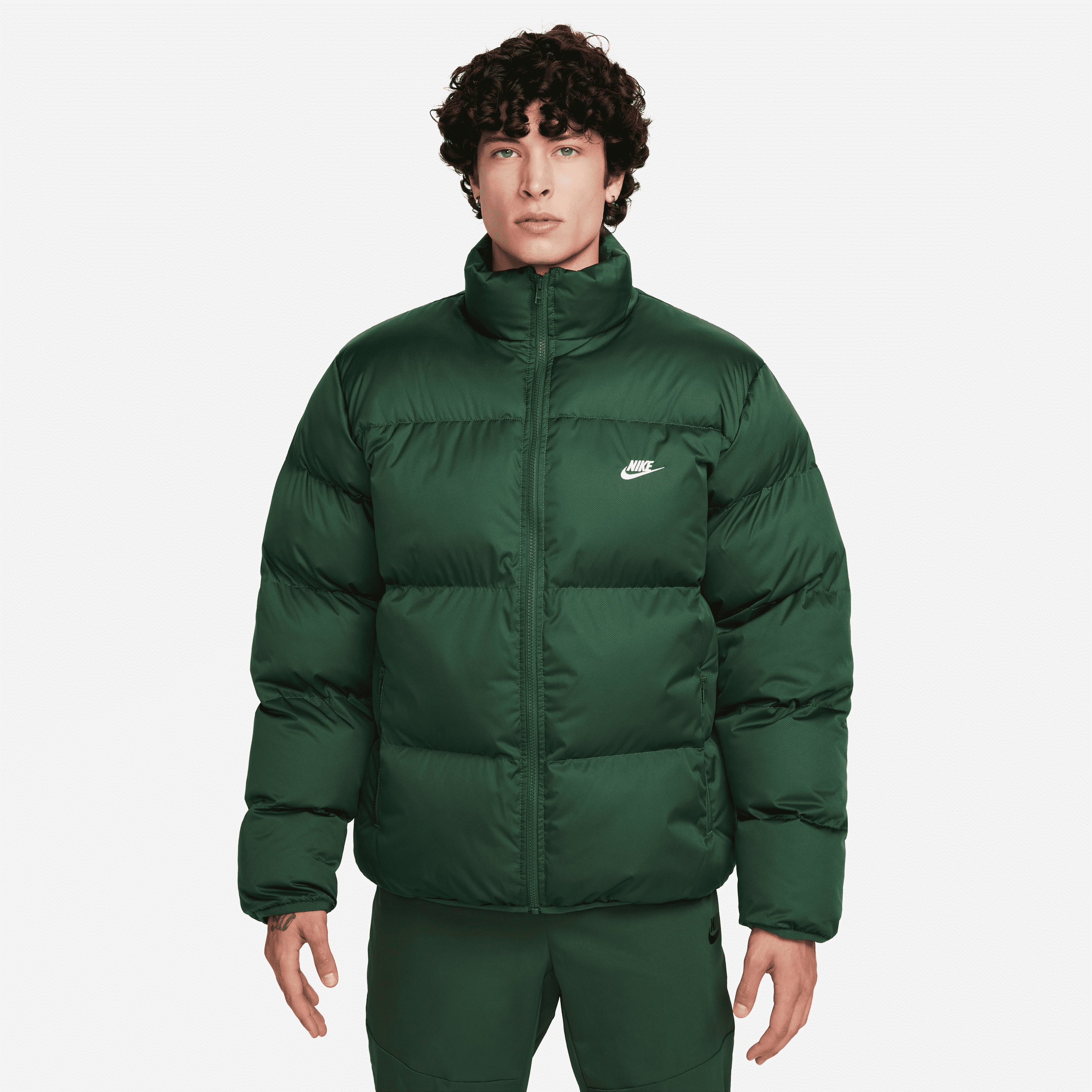 nike giacca puffer  sportswear club – uomo - verde