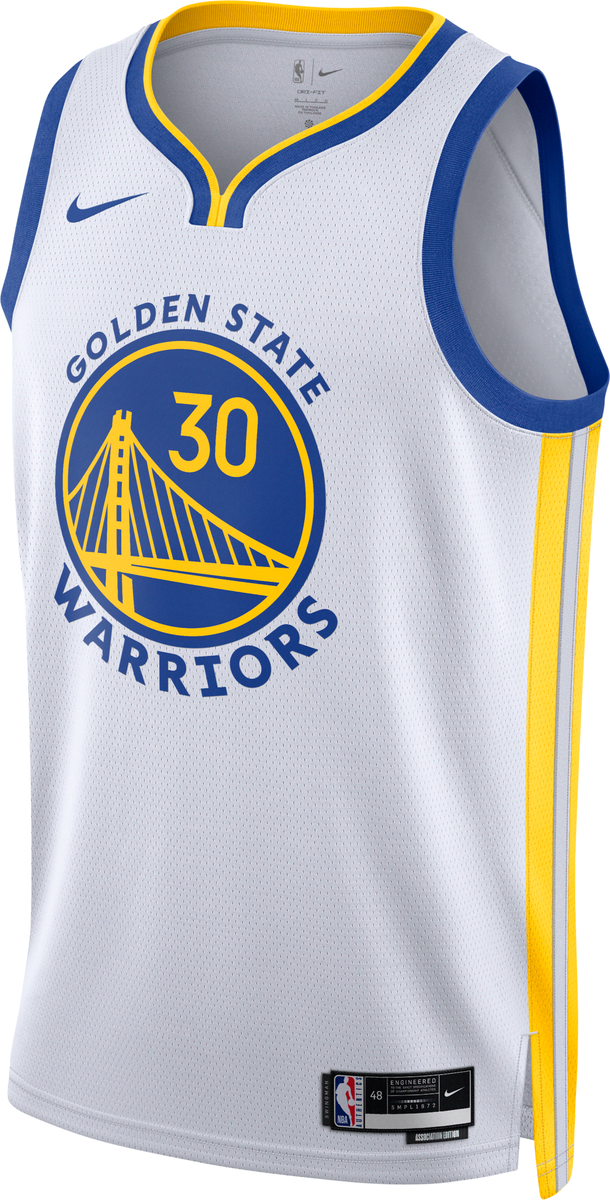 nike maglia golden state warriors association edition 2022/23 swingman  dri-fit nba – uomo - bianco