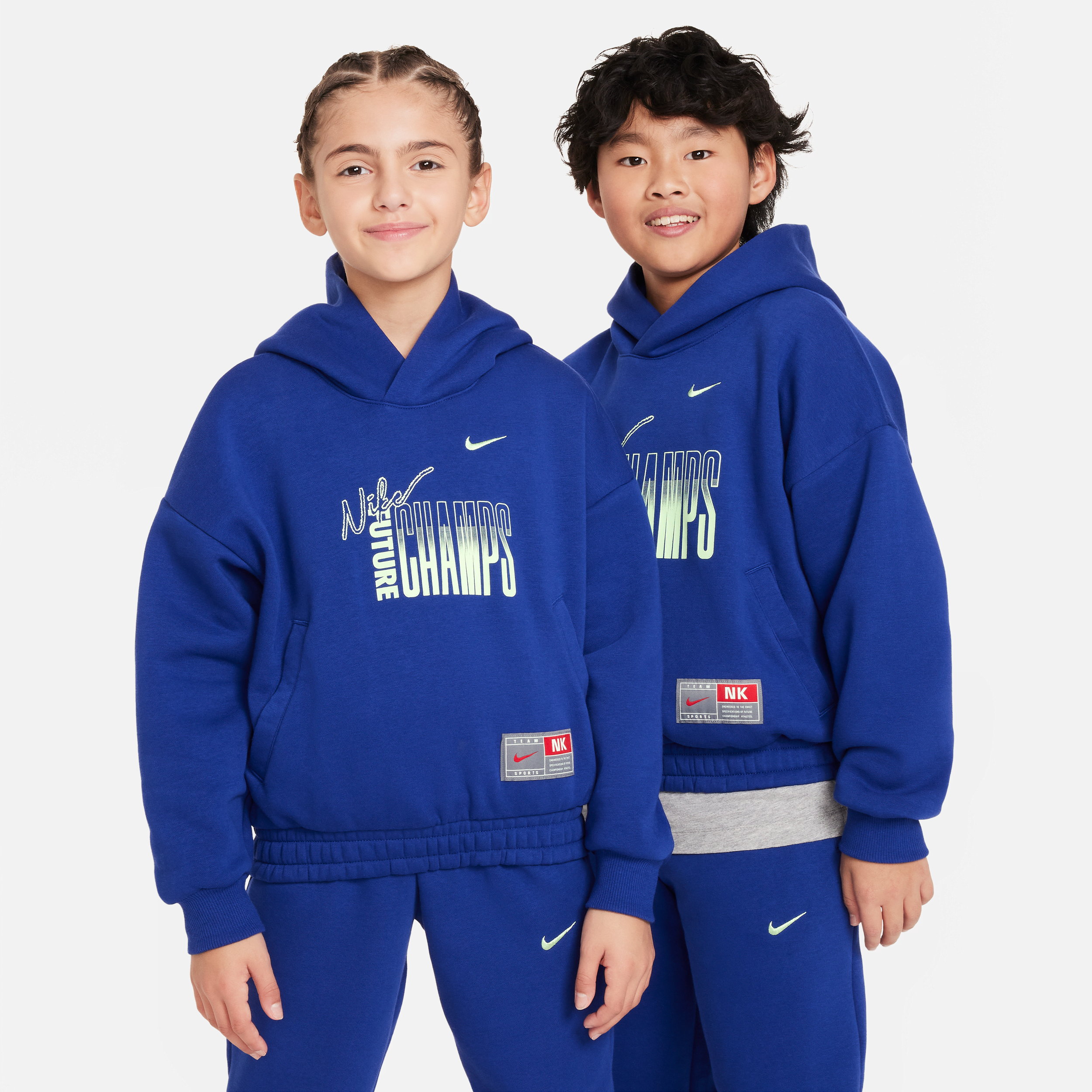nike felpa pullover in fleece con cappuccio  culture of basketball – ragazzo/a - blu