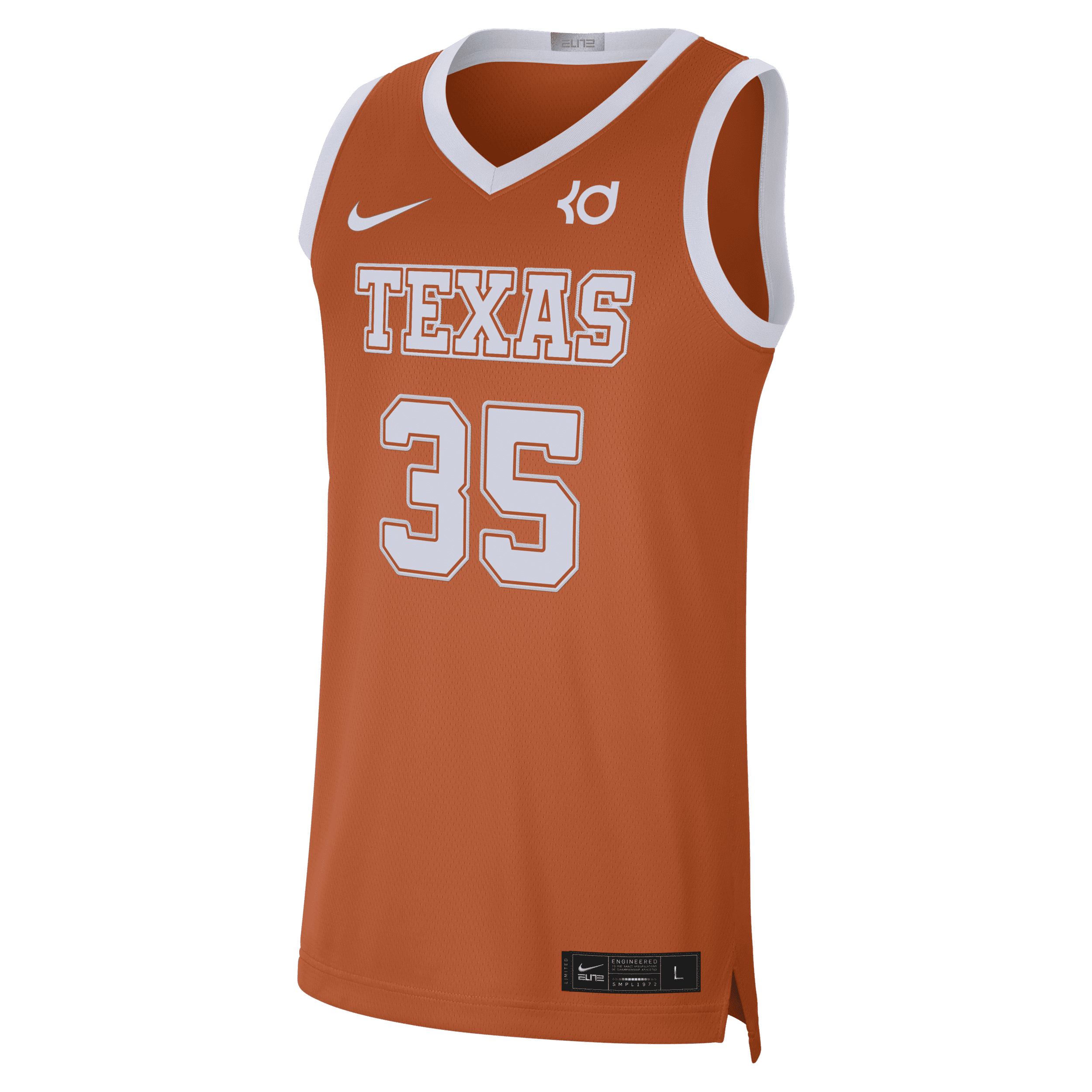 nike maglia limited  college dri-fit (texas) (kevin durant) – uomo - arancione